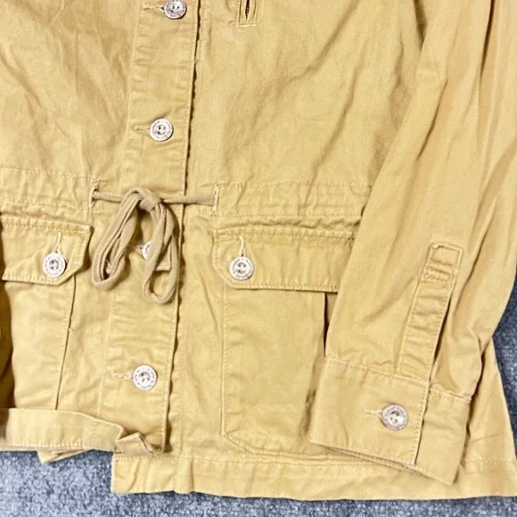 Levis Jacket Womens Large Yellow Barn Chore Utility Style Canvas Pockets‎ Work - Picture 3 of 7
